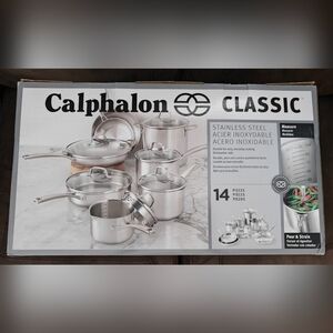 Calphalon Classic Stainless Steel Cookware Set 14-pieces Accepting Offers